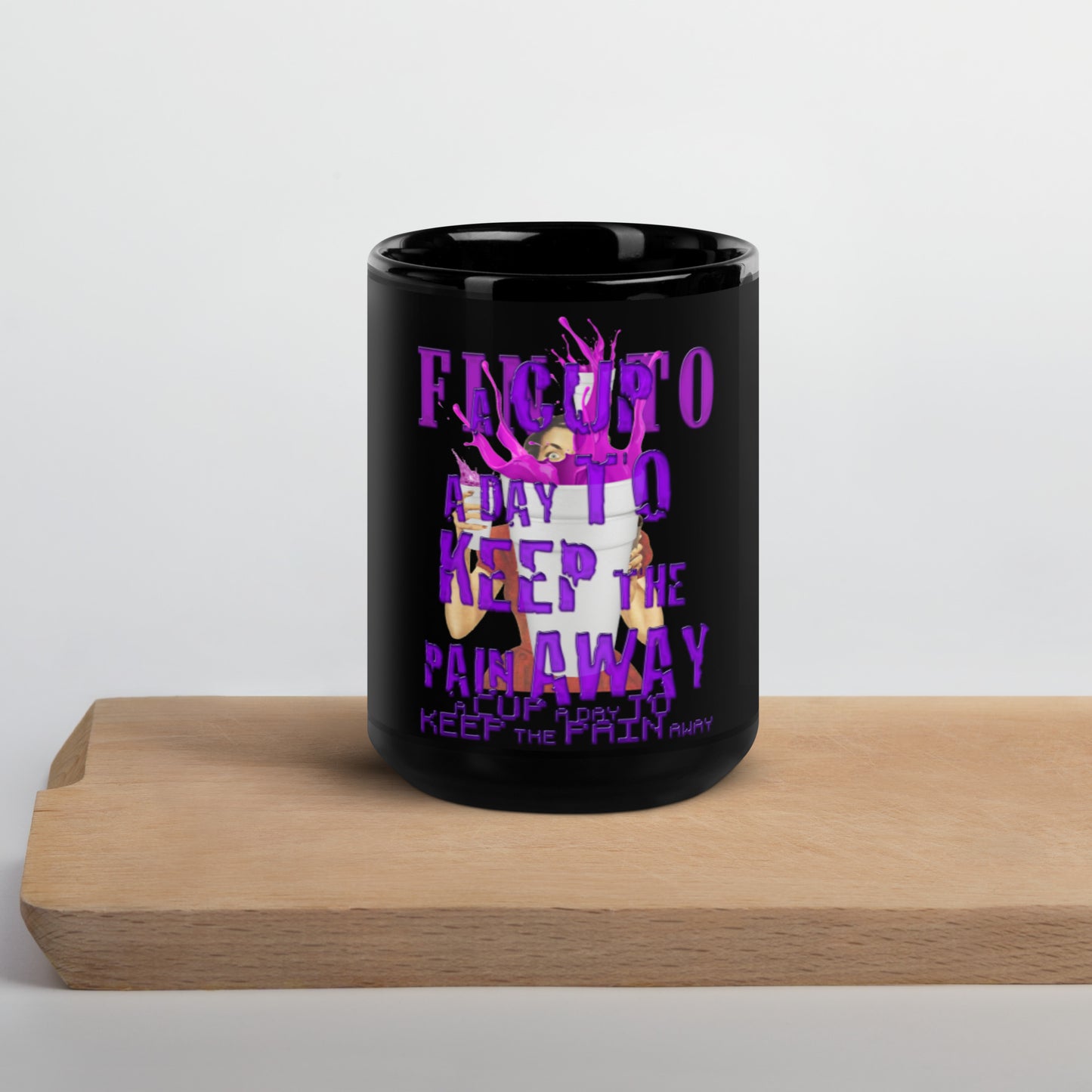 FINITO Black Glossy Mug