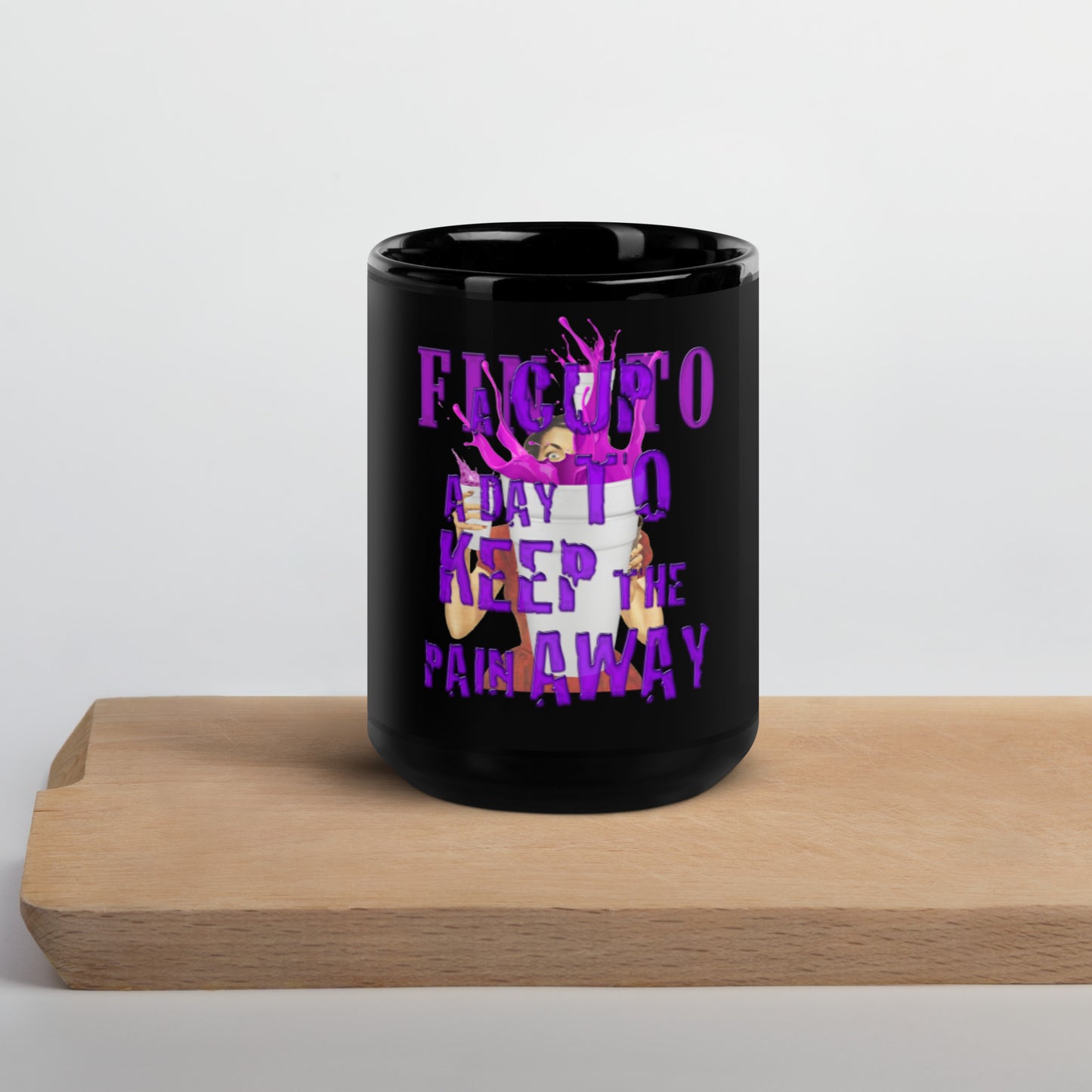 Finito Black Glossy Mug