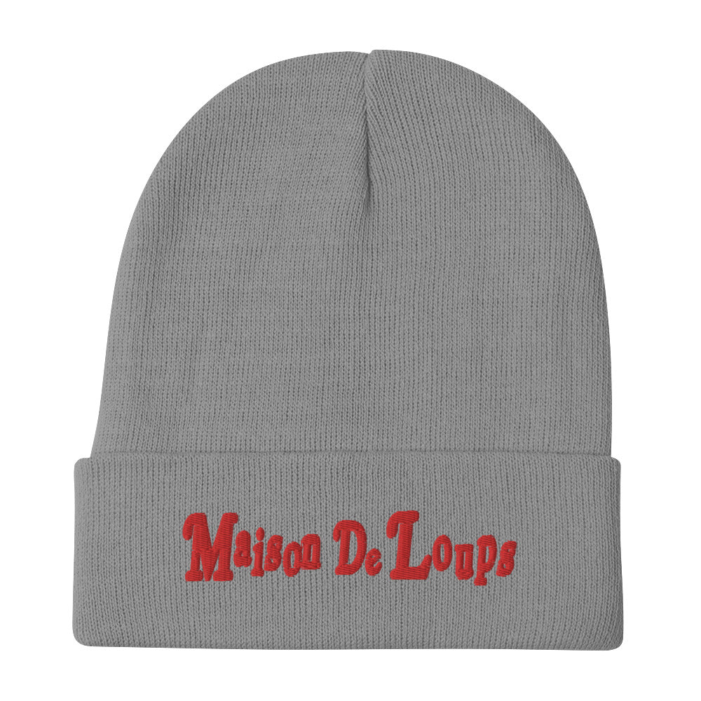 Maison de Loups Embroidered Beanie