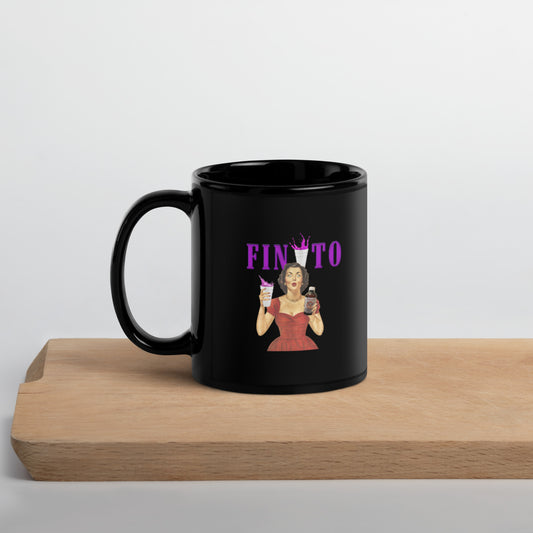 Finito Black Glossy Mug