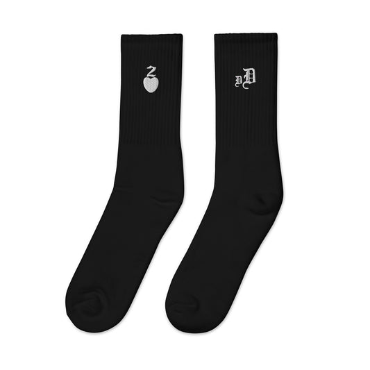 DEUCES2X Embroidered socks