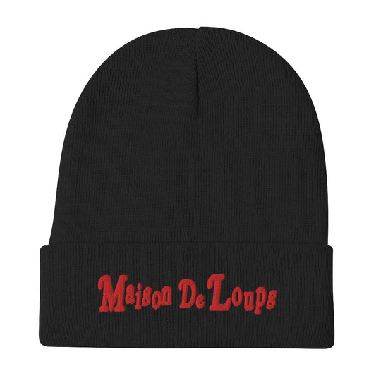 Maison de Loups Embroidered Beanie