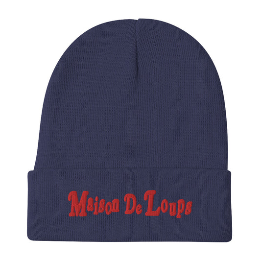 Maison de Loups Embroidered Beanie